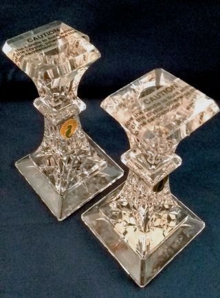Waterford Lismore 6 " Candlestick Pair,  - Ships