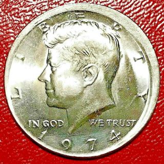1974 Kennedy Half Dollar Uncentered Broadstrike Error