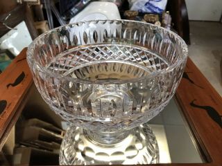 Exceptional Waterford Crystal Footed Bowl 8 " Unknown Pattern W Label