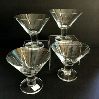 Crate And Barrel Viva Clear Martini Glasses Set Of 4