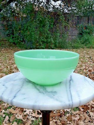 Vintage Fire King Jadeite Jadite Colonial 7 1/2 " Mixing Serving Bowl Wide Band