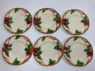 6 Franciscan Apple 6 1/4 " Side Salad Dessert Plates - Made In Usa