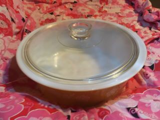Pyrex 664 Large Big Bertha Butterfly Gold 4 Qt Casserole With Glass Lid