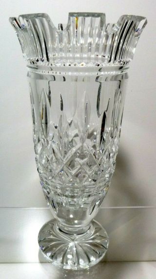 Waterford Crystal Lismore (1953 -) Castle Footed Vase 8 " Made Ireland