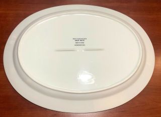 Pottery Barn Porcelain Serving Platter Medium Oval (White,  16.  5 in X 12.  75 in) 2
