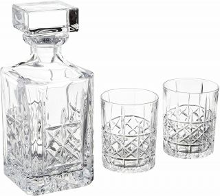 Marquis By Waterford Brady Decanter & Double Old Fashioned Pair