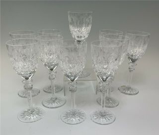 Set 10 Rogaska Crystal Gallia Pattern Wine Glasses