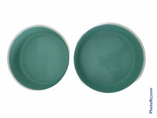 Rae Dunn SIP SAVOR Set Small ceramic pet bowls Aqua Blue 4 Inch Diameter Artisan 2