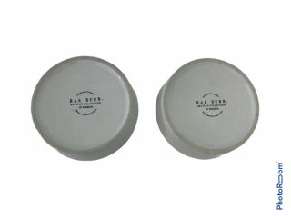 Rae Dunn SIP SAVOR Set Small ceramic pet bowls Aqua Blue 4 Inch Diameter Artisan 3