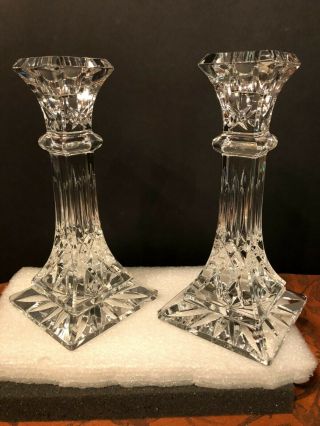 Waterford Crystal Lismore 8 " Candlesticks Candle Holders,  Ireland