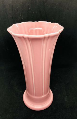 Vintage Fiesta Tall Vase In Pink Rose - 9” Tall