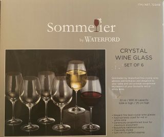 Sommelier By Waterford; Crystal Wine Glass (6)