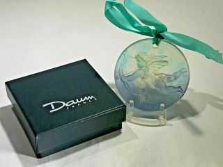 Daum France Crystal Pate De Verre Christmas Ornament 1999 Cupid W/box