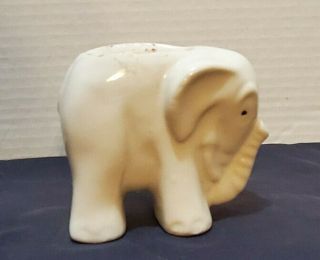 Vintage 1940s Mccoy Elephant Vase Planter White