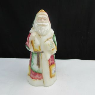 Fenton Quilted Robe Hand Painted Santa With List Limited Edition 2000 A3