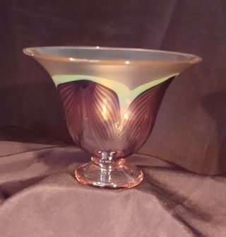 Rick Strini Green Purple Vase Brilliant Art Glass Christmas Is Coming