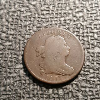 1807 Philadelphia Copper Draped Bust Half Cent S&h