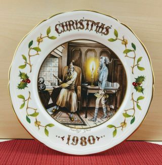 Aynsley 1980 Christmas Plate Marley 