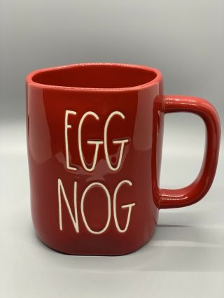Rae Dunn Egg Nog Red Mug Coffee Tea Collectible Mug