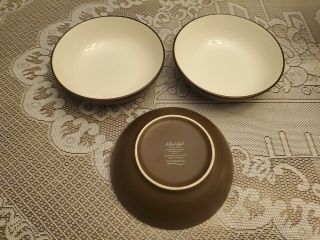 3 Noritake Stoneware 8046 Colorwave Chocolate 7 " Cereal Or Soup Bowls.