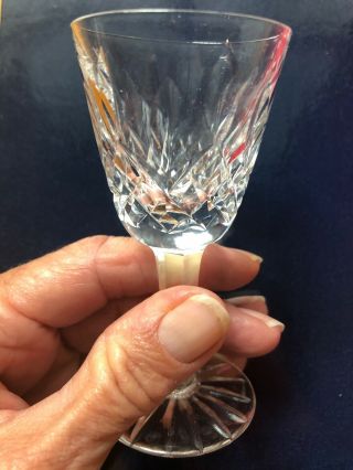 Waterford Crystal Cordial Glasses,  Lismore Pattern,  Set Of 8.
