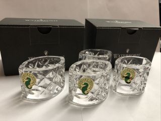 4 Waterford Crystal Lismore Oval Napkin Rings