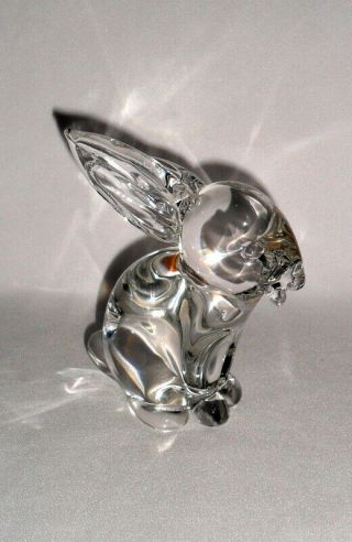 Vintage Archimede Seguso Murano Arte Glass Italy Rabbit.  With Tag