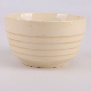 Vintage Usa Marked White Pottery Stoneware 5 Inch Bowl