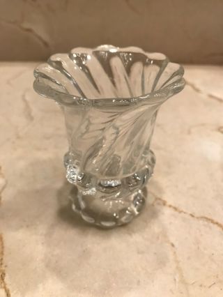 Baccarat France Fine Art Crystal Pedestal Bud Vase
