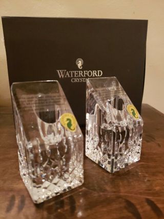 Waterford Crystal Lismore Essence 4 " Candlestick Pair Candle Holders