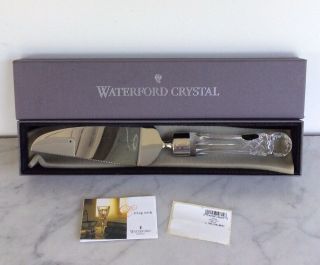 Waterford Crystal Lismore Offset Cake Server Knife 12” Ireland