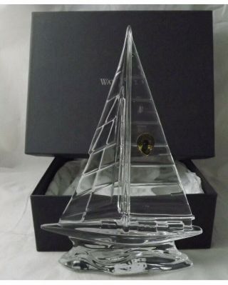Waterford Crystal 9 " Sailboat Sail Boat Sculpture Figurine