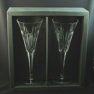 Millennium Series By Waterford Love 2000 Pair Toasting Flutes