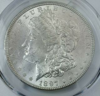 1897 - P Morgan Silver Dollar PCGS MS - 63 - 2