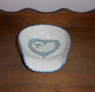 Spoon Rest Home And Garden Party 1998 Humming Bird Flower Heart