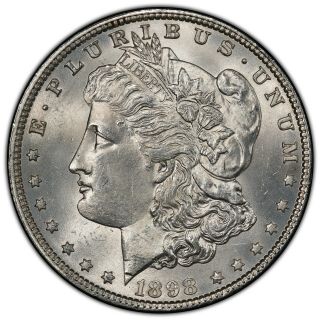 1898 P Morgan Dollar - Pcgs Ms64 Trueview Of Actual Coin Pictured