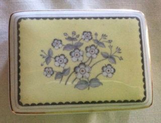 Wedgwood Yellow Pimpernel - - Fine Bone China Porcelain Trinket Box