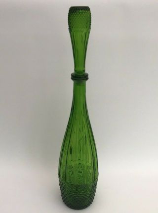 Vintage Empoli Italian Large Green Decanter Genie Bottle 60 