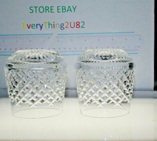Set Of 2 Waterford Crystal Alana Roly Poly Tumblers 3.  5 " Signed Made In Ireland