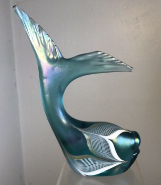 Studio Art Glass Fish Sculpture Signed Stuart Abelman