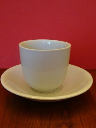 Circa 1800’s Antique White Ironstone Handless Cup & Saucer Johnson Brothers