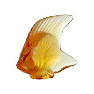 Lalique Amber Crystal Fish No.  7 - 3000700