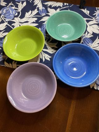 Set Of 4 Metlox Colorstax Bowls Multi Color