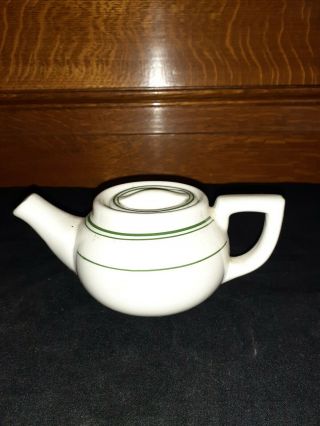 Vintage Trenle Blake China Double Green Stripe Restaurant Ware Small Teapot