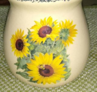 Home & Garden Party Stoneware Sunflower Candle Jar Made In 2002
