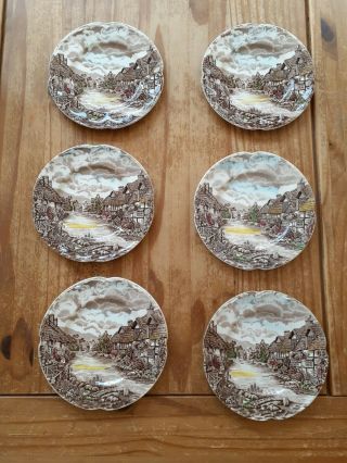 Johnson Bros Olde English Countryside Set Of 6 - 6 1/4 " Bread Plate (s)