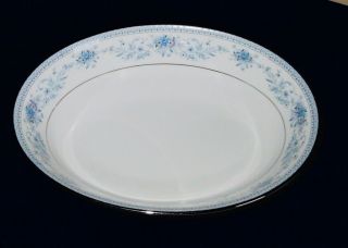 Noritake Blue Hill Contemporary Fine China 9 " Oval Vegetable Bowl 2482 Floral