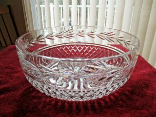 Waterford Glandore Large Crystal Cut Glass 10 " Round Bowl