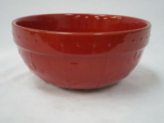 Signature Housewares Sorrento - Ruby Red Mixing Bowl Stonewear By Debby Segura 9 "
