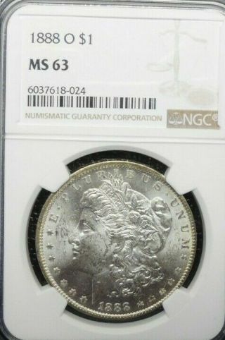 1888 - O Morgan Dollar Ngc Ms63
